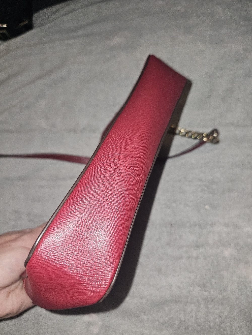 Michael Kors Wine Red Crossbody with Gold Chain - Picture 4 of 4